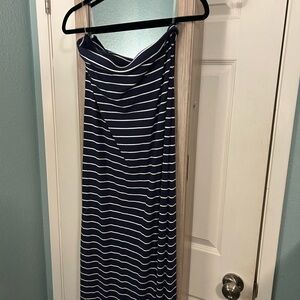 a new day Navy and White Striped Dress